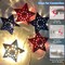 4th of July Decorations Red White and Blue Star Lights 9.5Ft 10 LED Star String Light, Plug-in Patriotic Decor Lights for Indoor Outdoor Fourth of July Independence Day Memorial Day Patriotic Decor